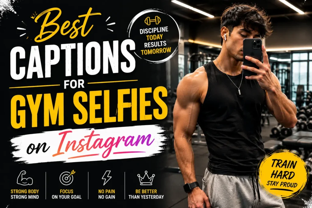 Best captions for gym selfies Best captions for gym selfies
