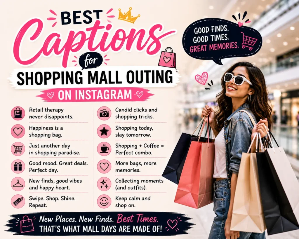Best captions for shopping mall outing on instagram Best captions for shopping mall outing on instagram