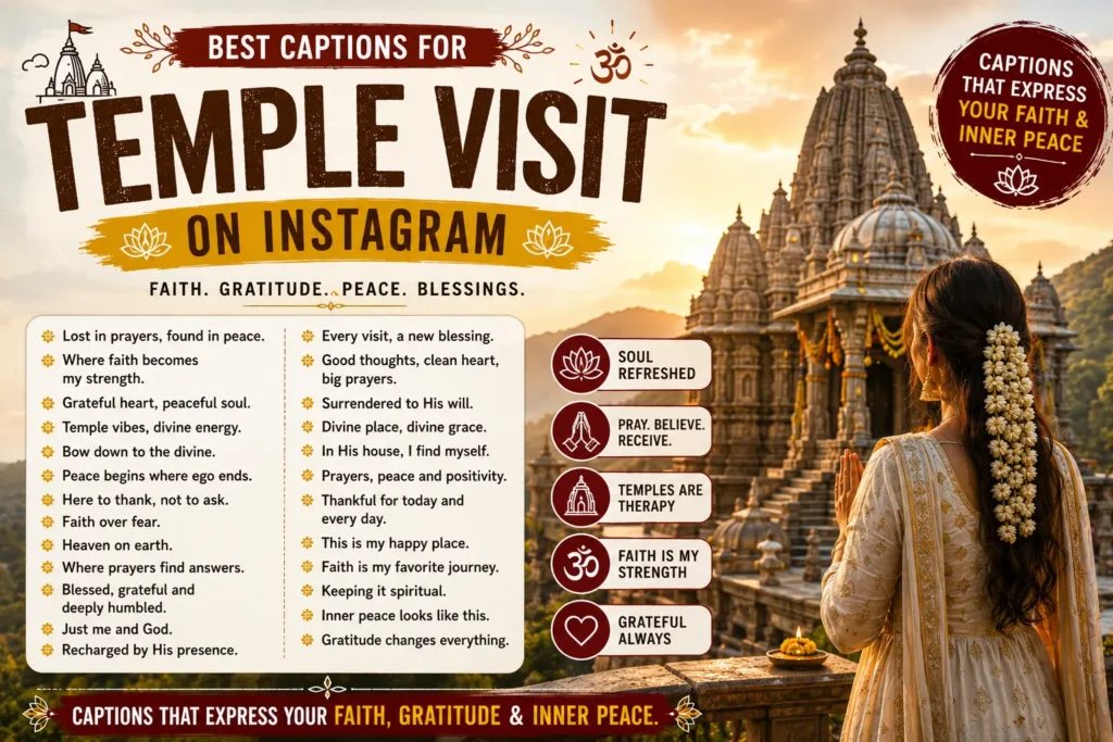 Best captions for temple visit on instagram Best captions for temple visit on instagram