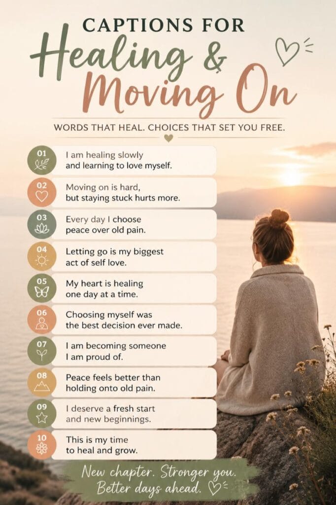 Captions for healing or moving on Captions for healing or moving on