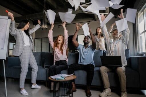 Captions for office promotion announcement