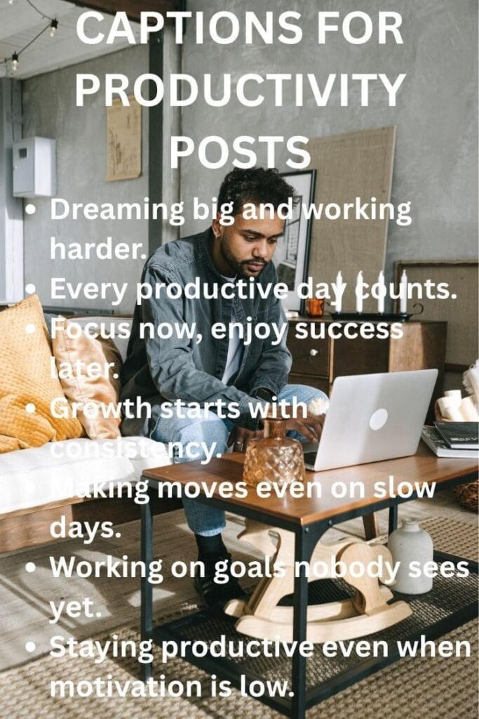 Captions on productivity