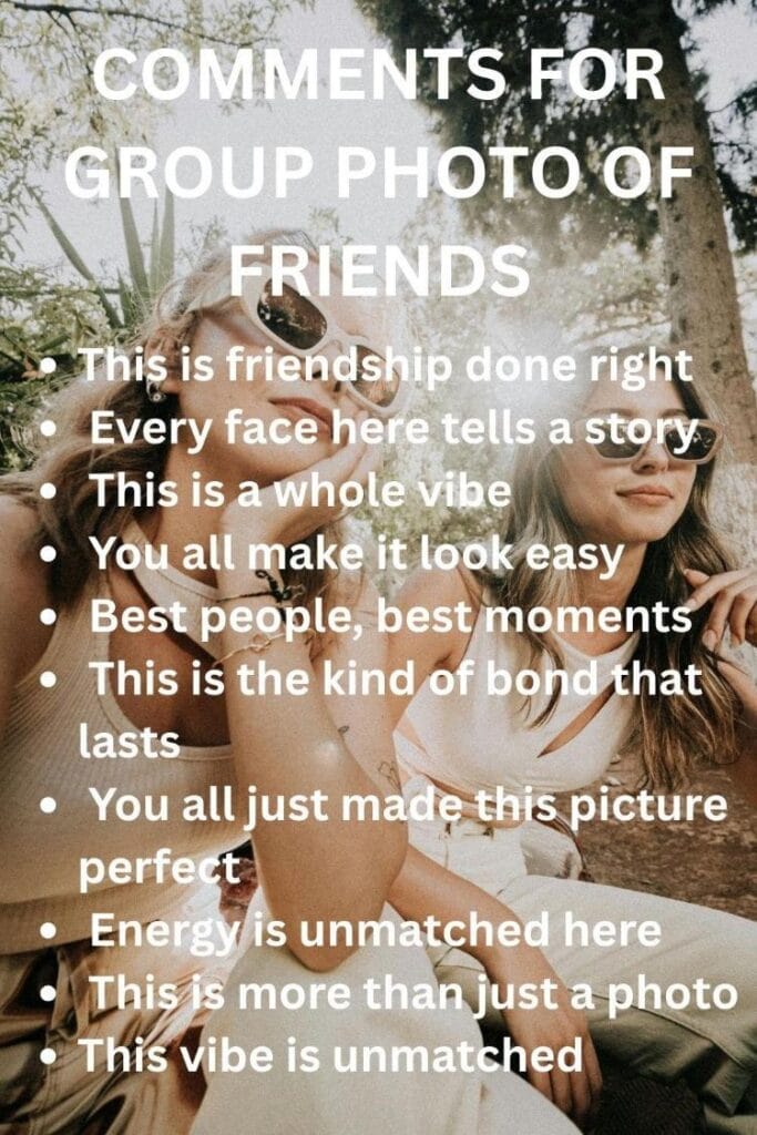 Comments for group photo of friends