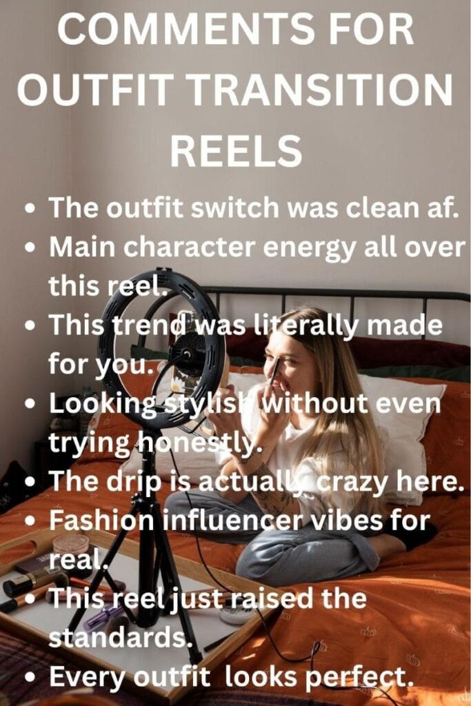 Comments on outfit transition reel Comments on outfit transition reel
