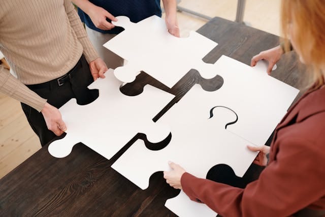 Corporate teamwork captions