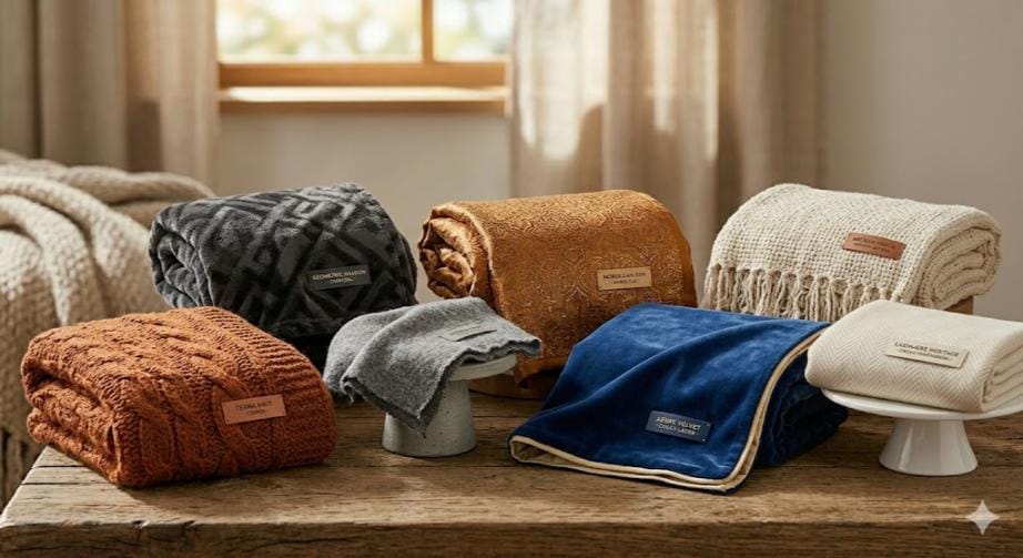 Decorative throw blankets