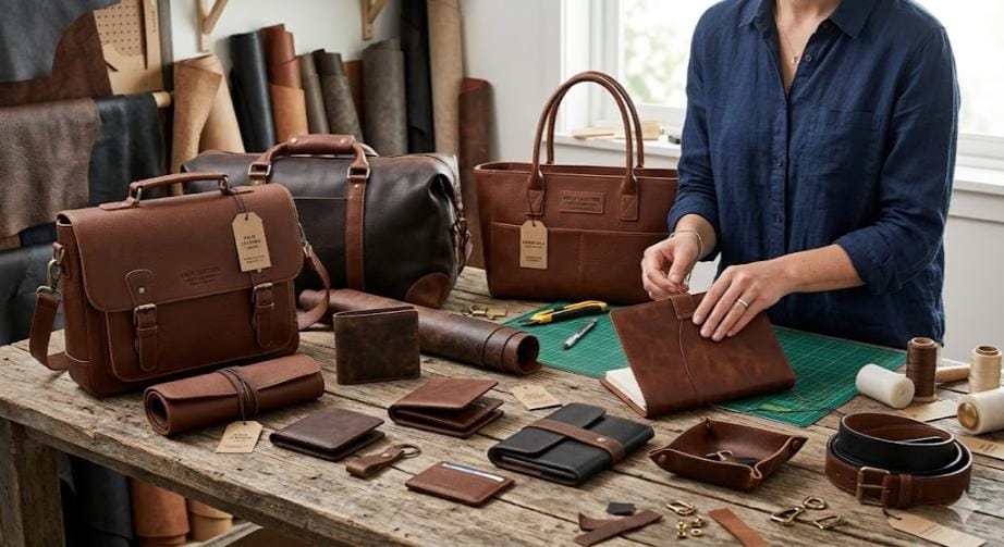 Faux leather accessories