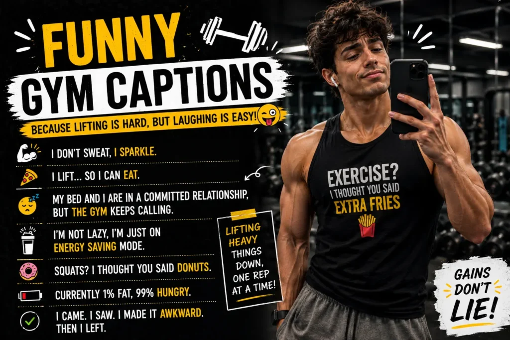 Funny gym captions Funny gym captions