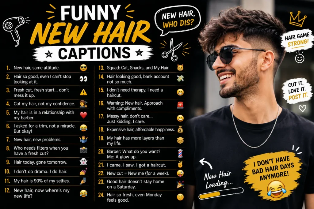 Funny new hair captions Funny new hair captions