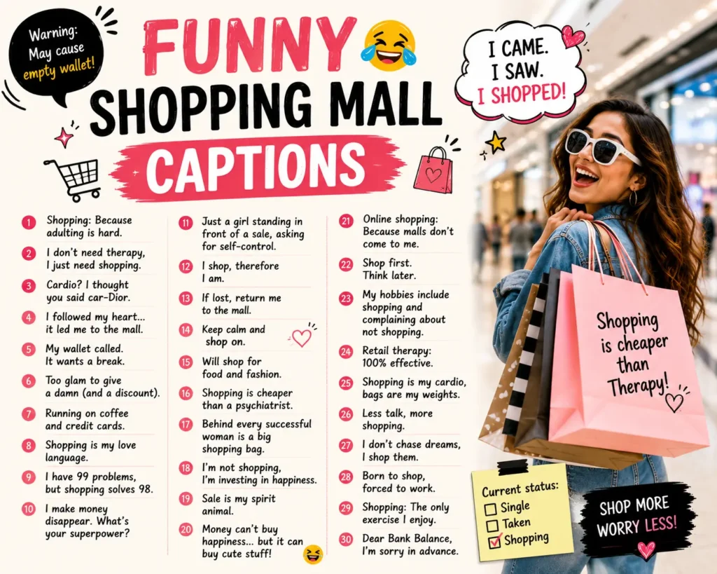 Funny shopping mall captions Funny shopping mall captions