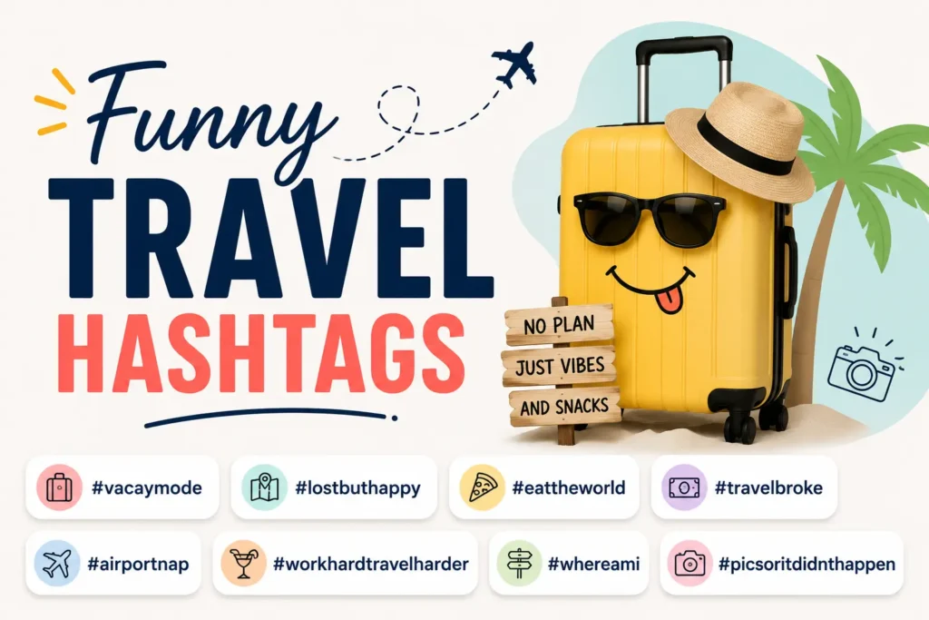 Funny travel hashtags Funny travel hashtags