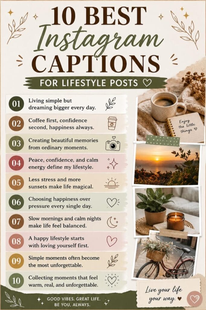Lifestyle captions Lifestyle captions