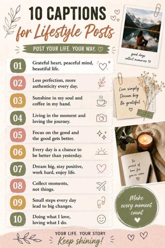 Lifestyle captions for instagram 1 Lifestyle captions for instagram