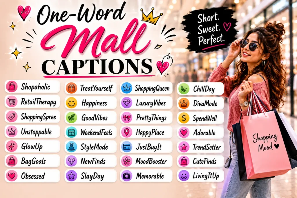 One word mall captions One word mall captions