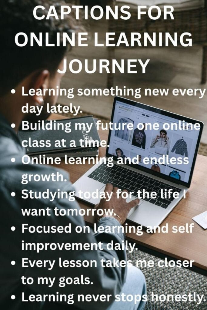 Online learning journey captions Online learning journey captions