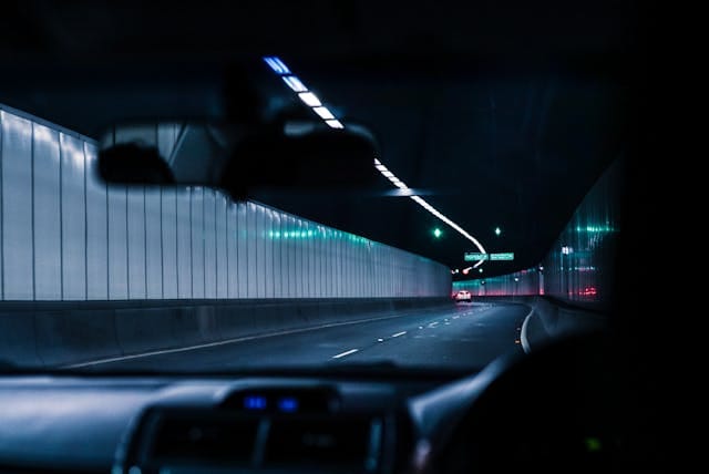 Peaceful night drive captions