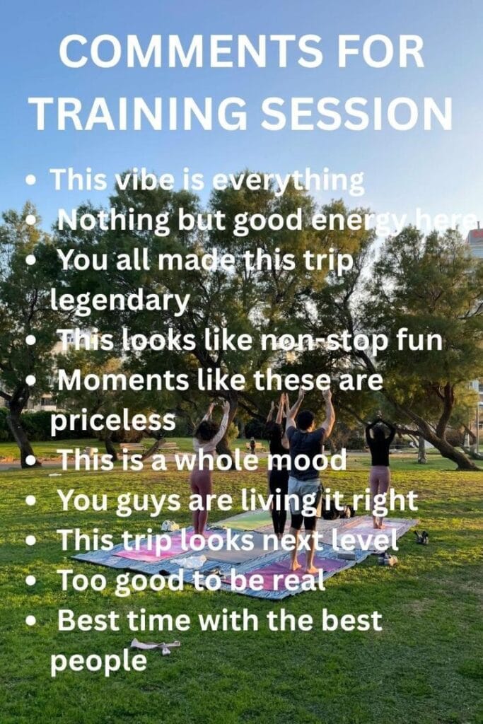 Positive comments for training session