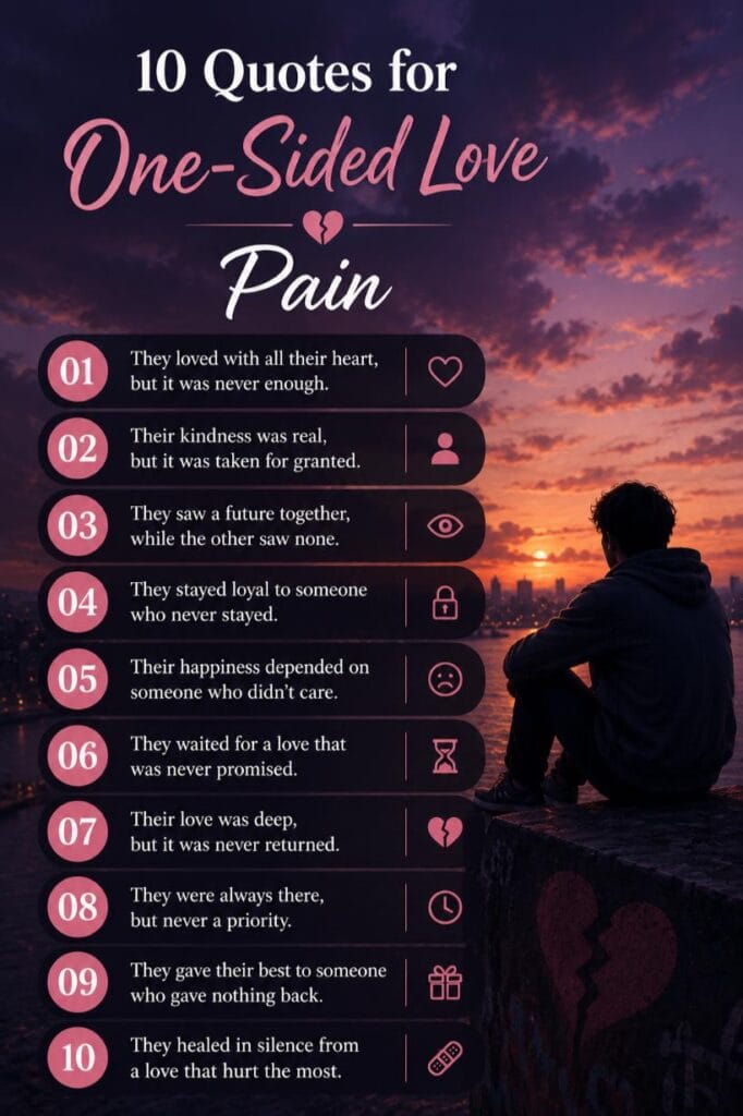 Quotes for one sided love pain