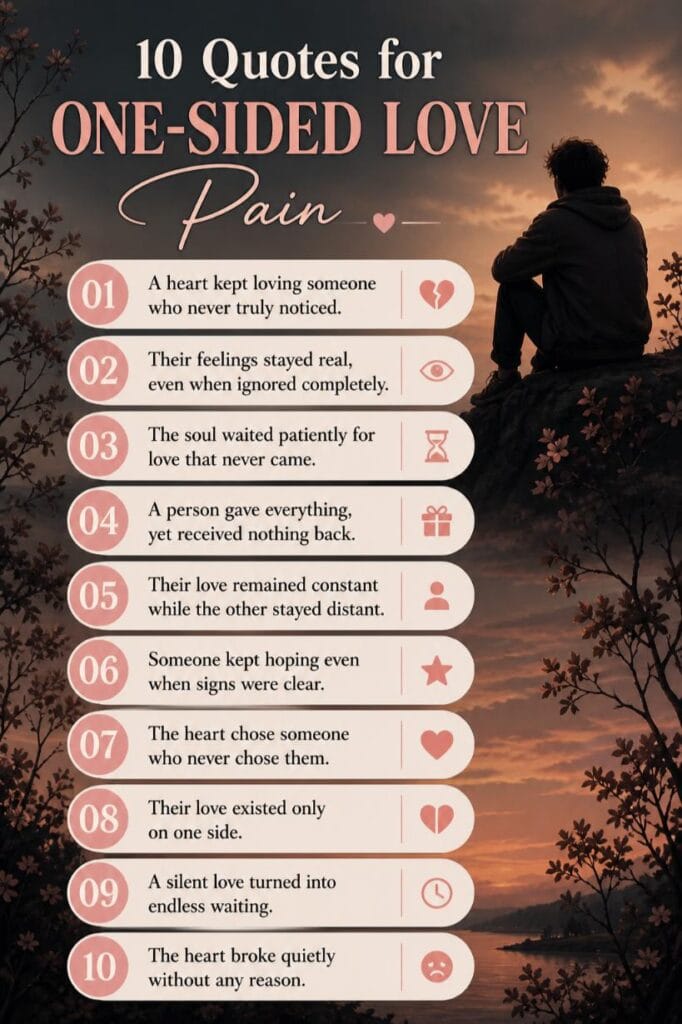 Quotes for pain in one sided love