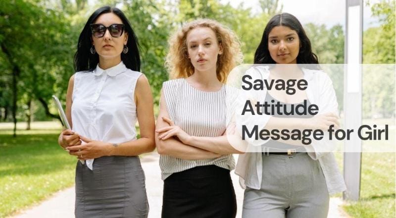Savage attitude message for girl