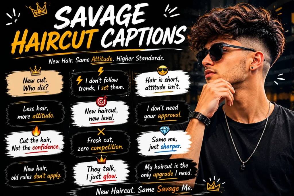 Savage haircut captions Savage haircut captions