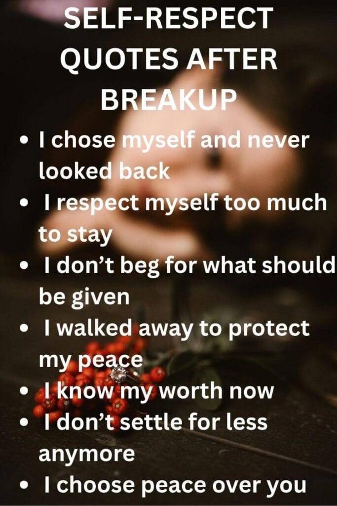Self respect quotes on breakup