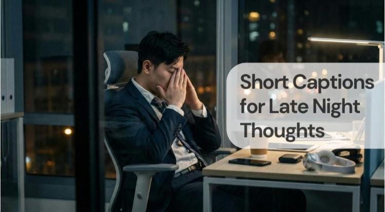 Short captions for late night thoughts