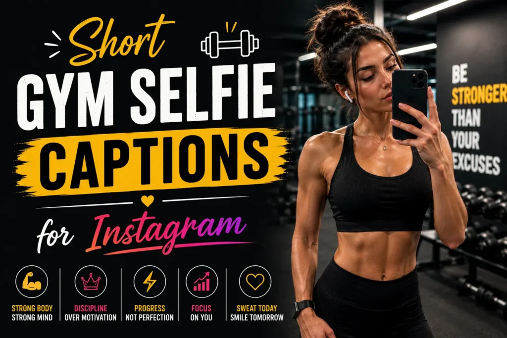 Short gym selfie captions Short gym selfie captions