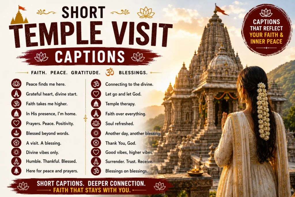 Short temple visit captions Short temple visit captions