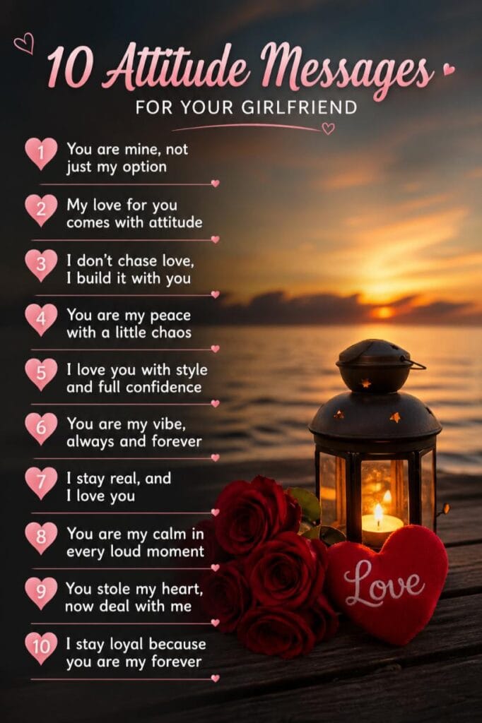 Top attitude messages for girlfriend