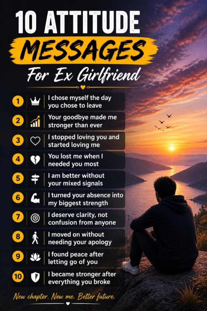 Unique attitude messages for ex girlfriend