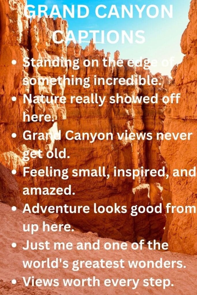 Adventurous grand canyon captions Adventurous grand canyon captions