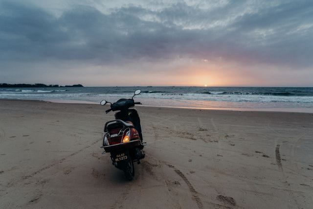 Aesthetic sunset captions in goa