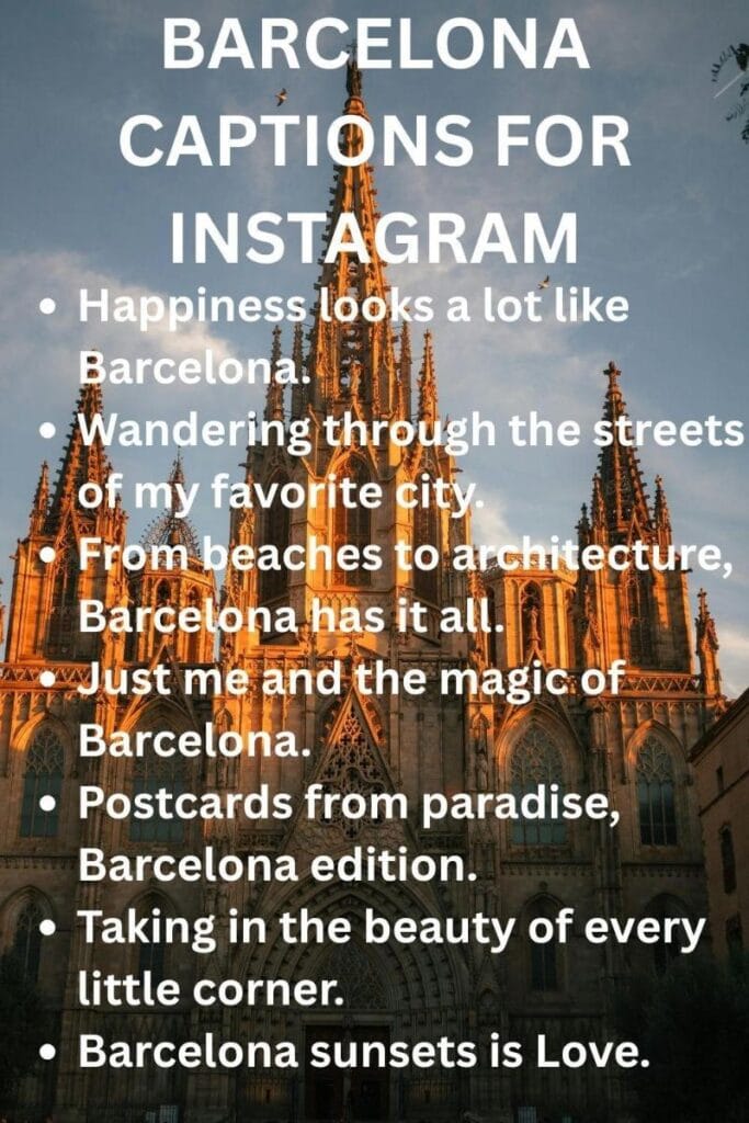 Barcelona ig captions