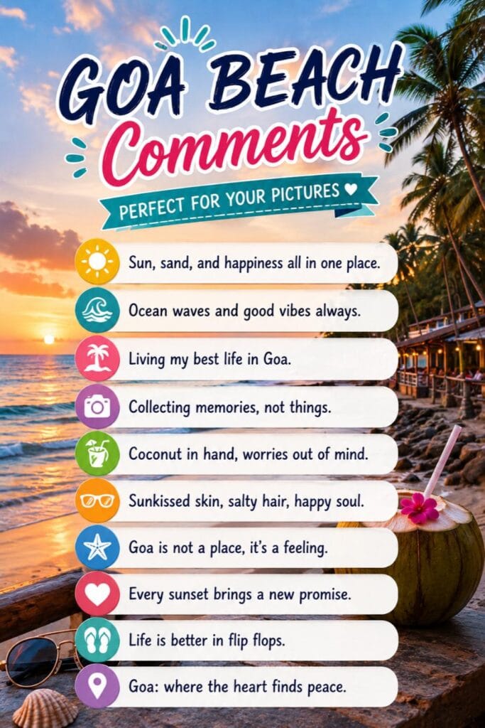 Best comments for goa beach pics Best comments for goa beach pics