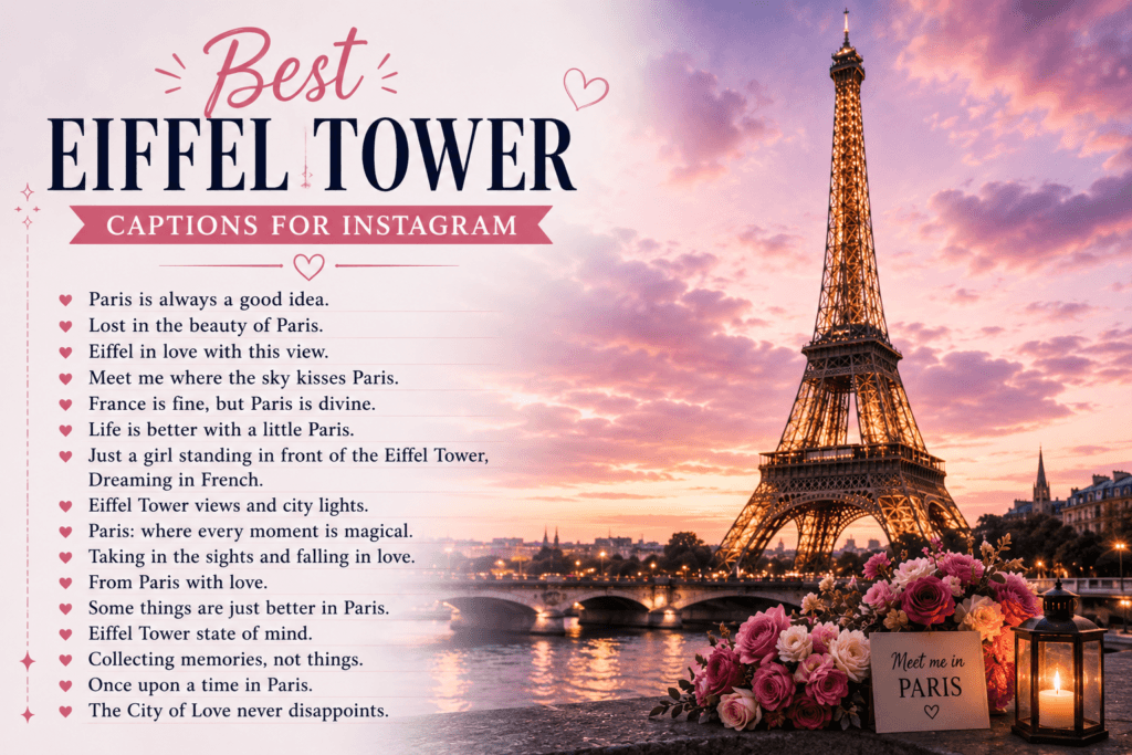 Best eiffel tower captions for instagram
