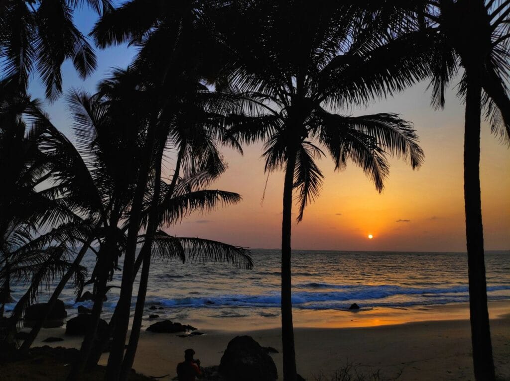 Captions for sunset in goa