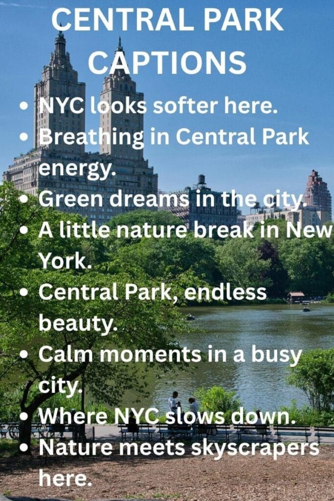 Central park captions ig 1 Central park captions ig