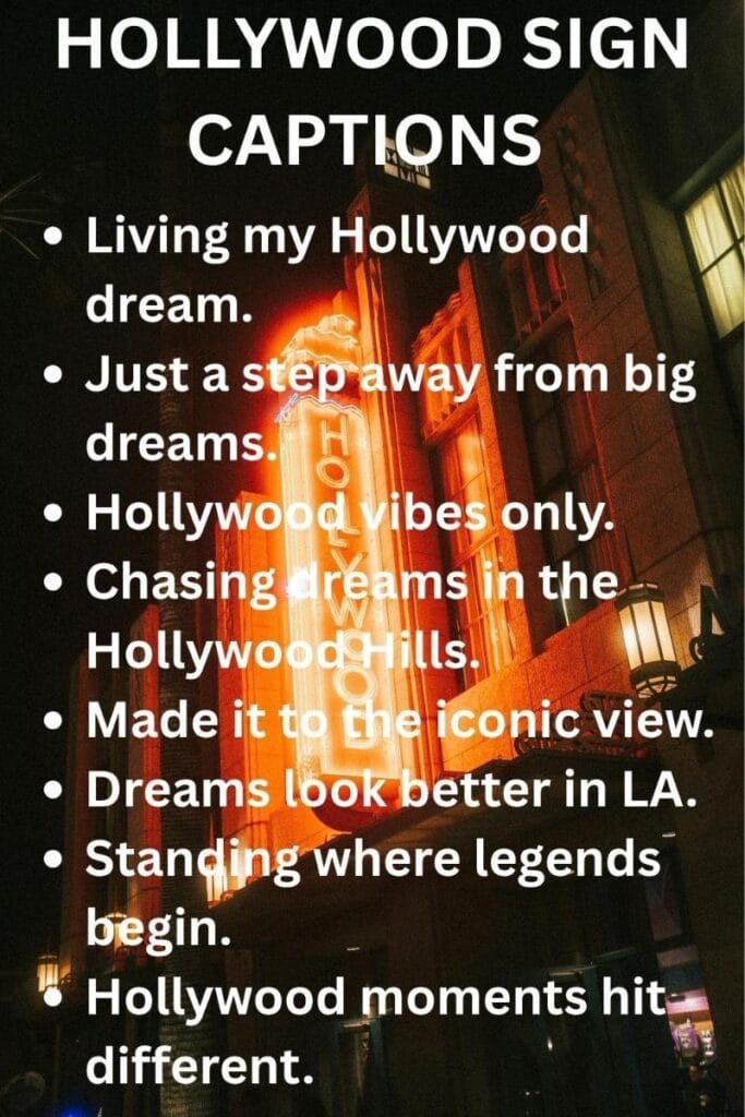 Dreamy hollywood sign captions Dreamy hollywood sign captions