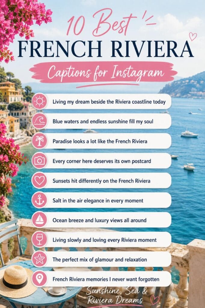 French riviera captions ig