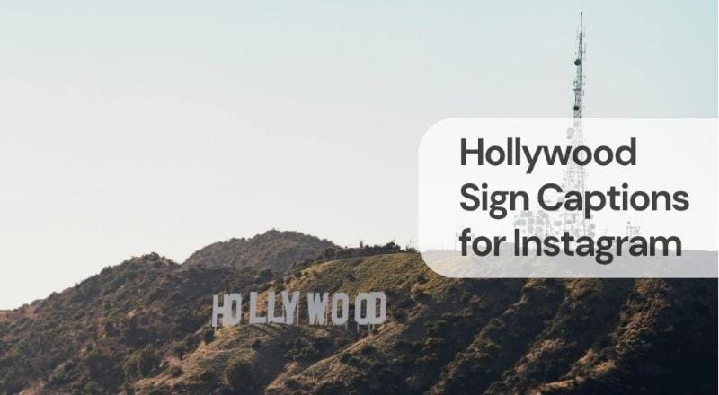 Hollywood sign captions for instagram Hollywood sign captions for instagram