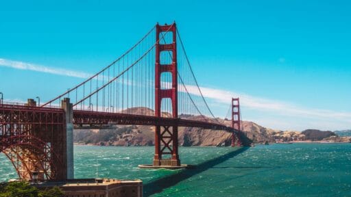 Iconic golden gate bridge captions
