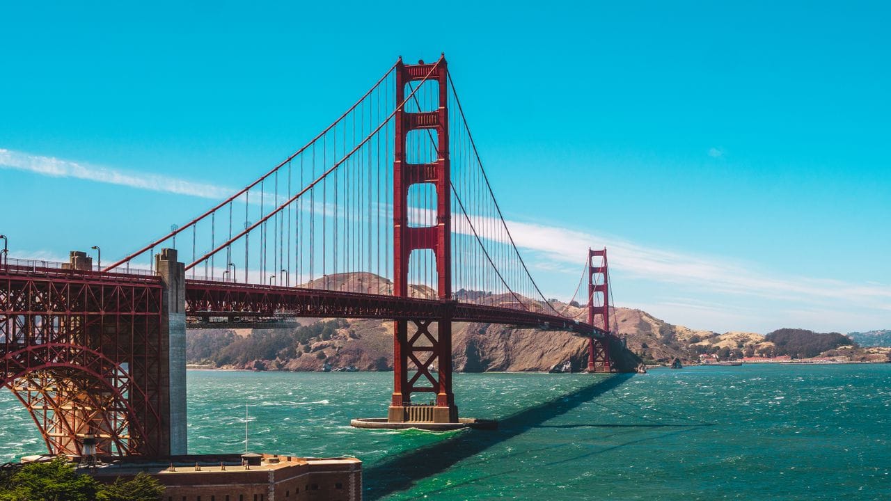 Iconic golden gate bridge captions