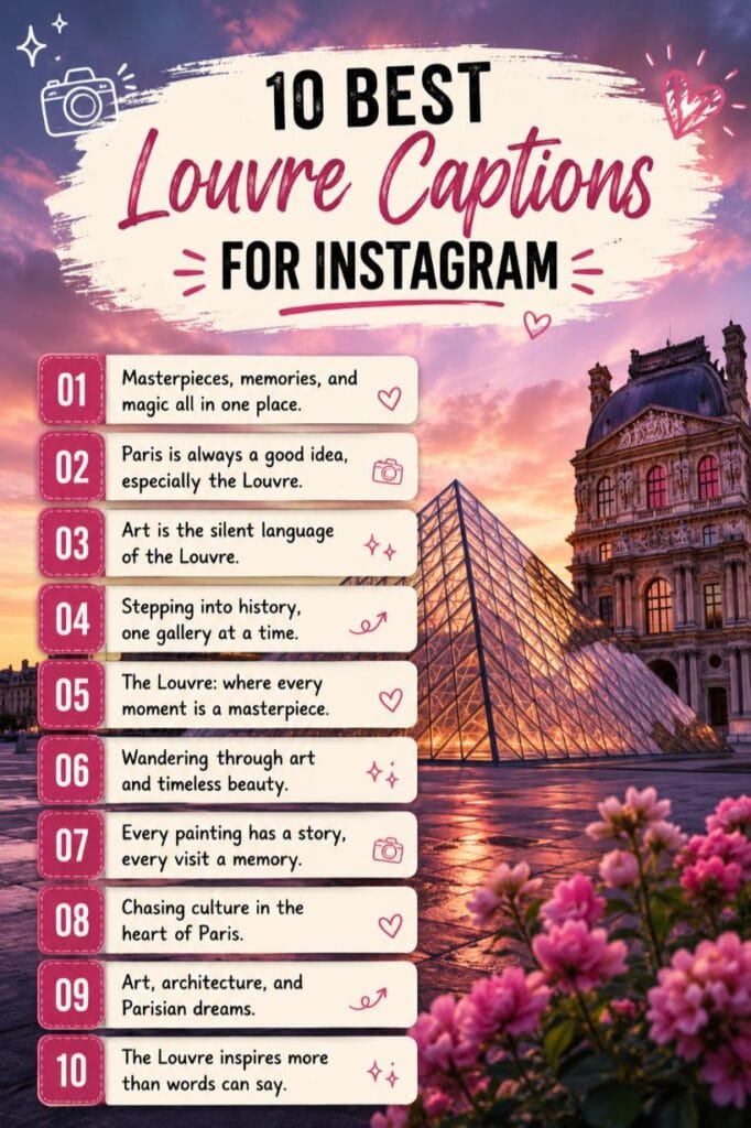 Louvre ig captions