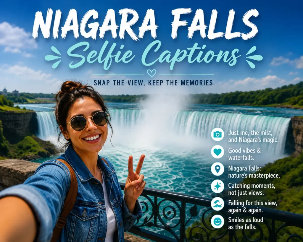 Niagara falls selfie captions 1 Niagara falls selfie captions