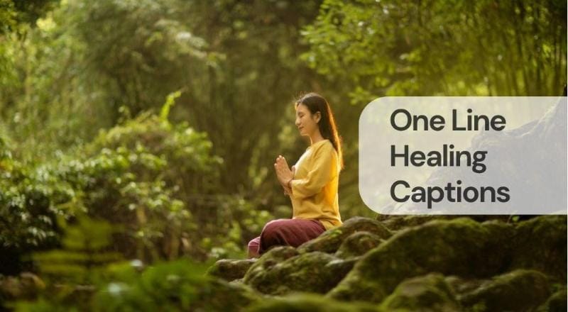 One line healing captions