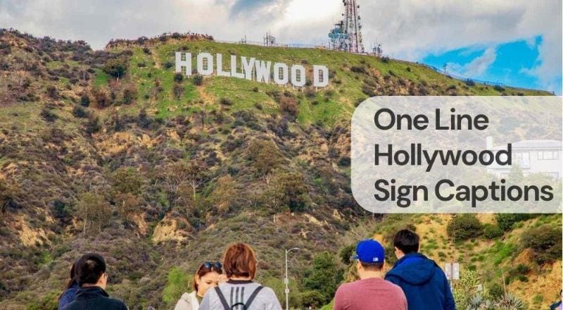 One line hollywood sign captions One line hollywood sign captions