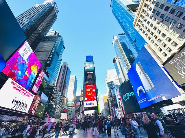 One line times square captions One line times square captions