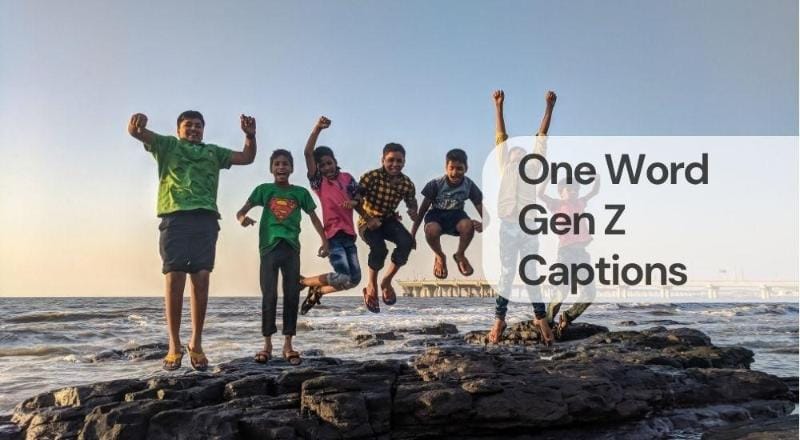 One word gen z captions