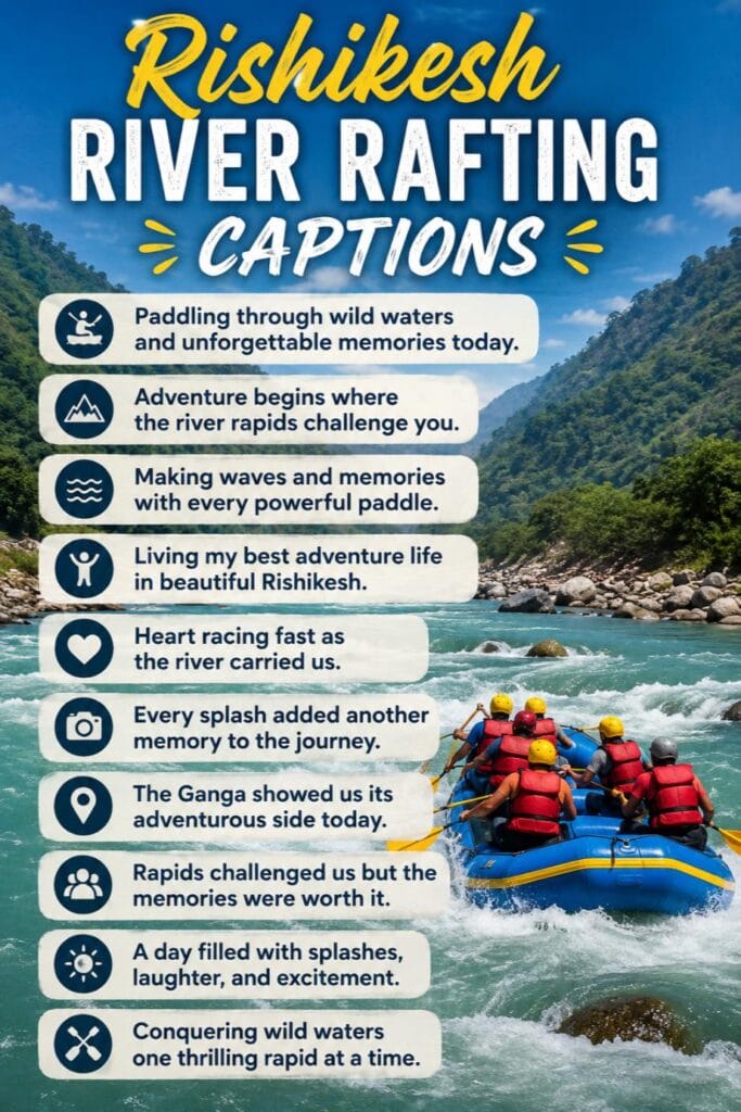 Rishikesh river rafting ig captions 1 Rishikesh river rafting ig captions